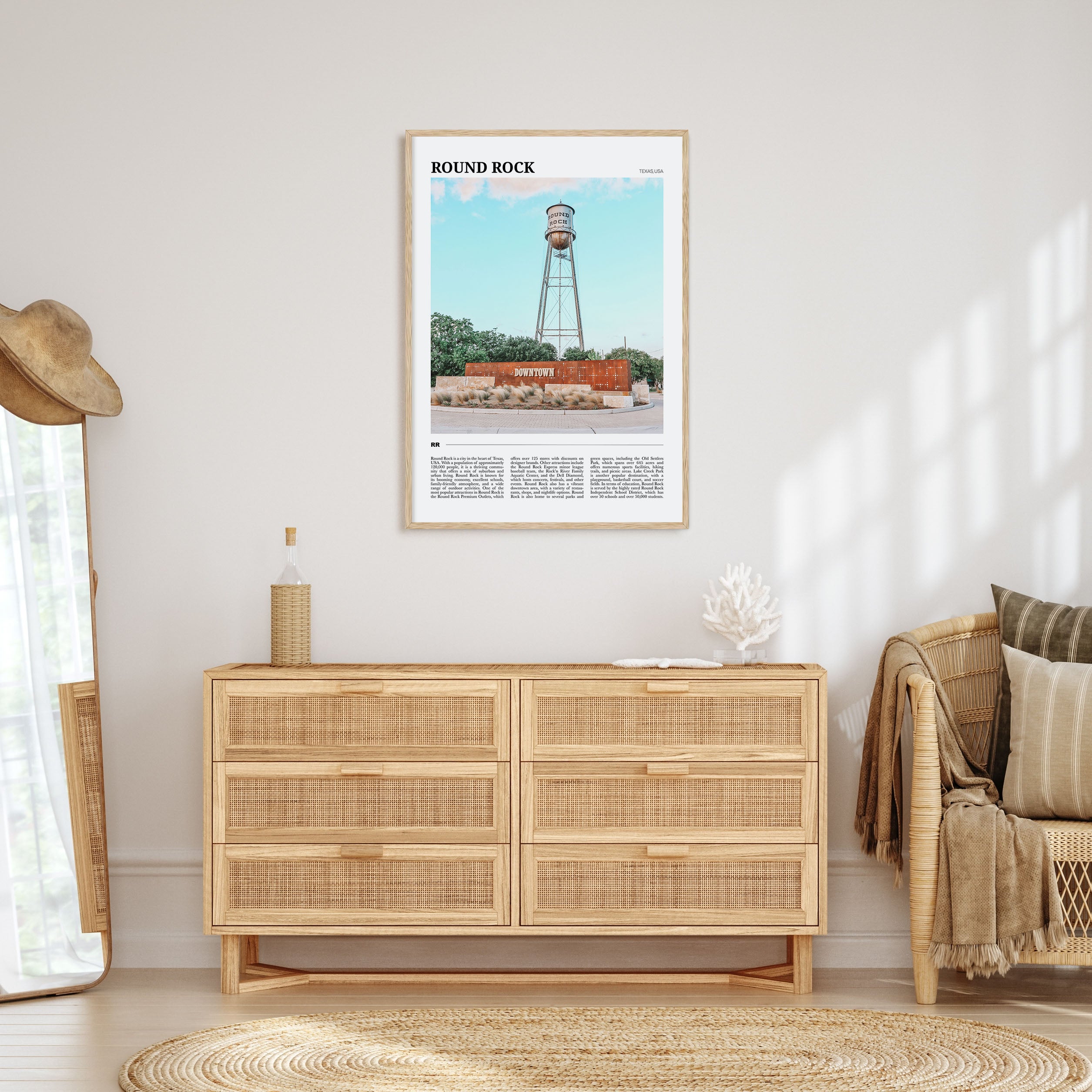 Round Rock Travel Color Poster