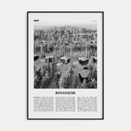 Rovaniemi Travel B&W Poster