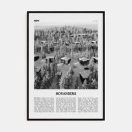 Rovaniemi Travel B&W Poster