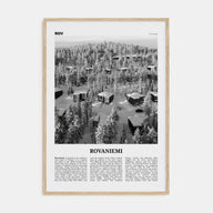 Rovaniemi Travel B&W Poster