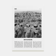 Rovaniemi Travel B&W Poster