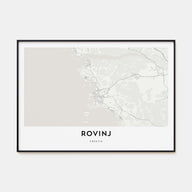 Rovinj Map Landscape Poster