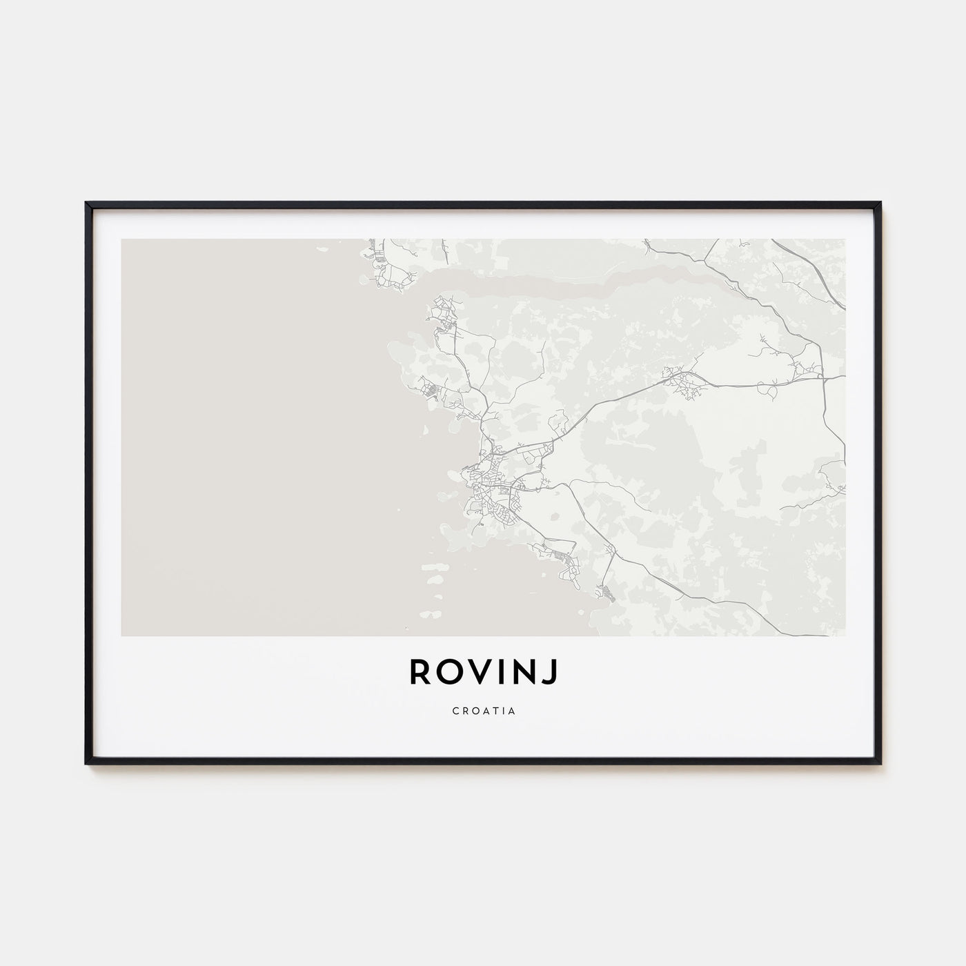 Rovinj Map Landscape Poster
