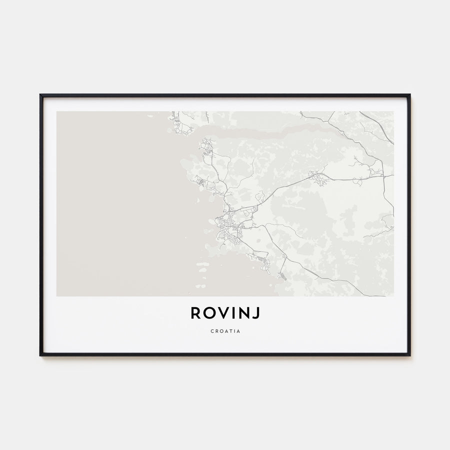 Rovinj Map Landscape Poster
