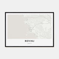 Rovinj Map Landscape Poster
