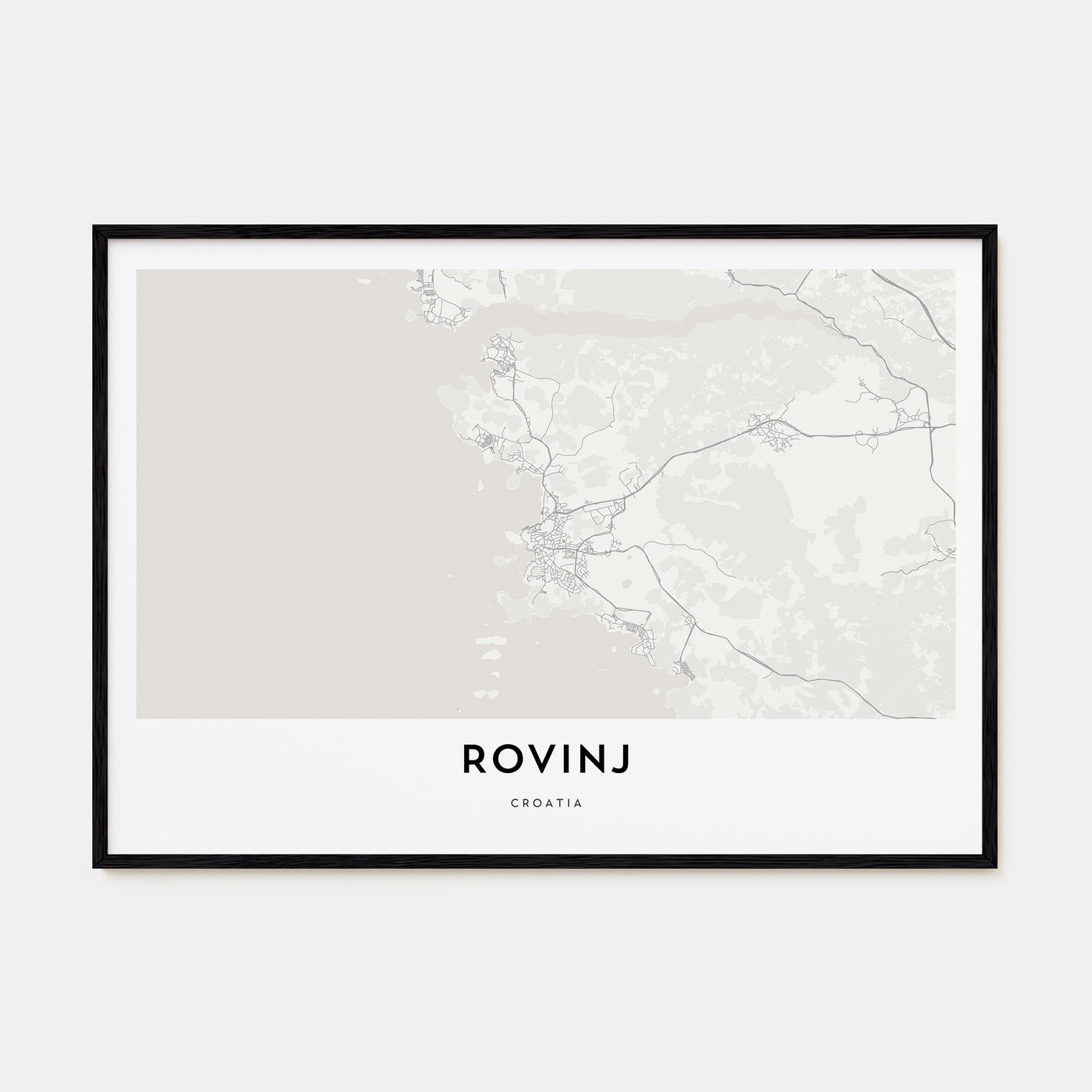 Rovinj Map Landscape Poster