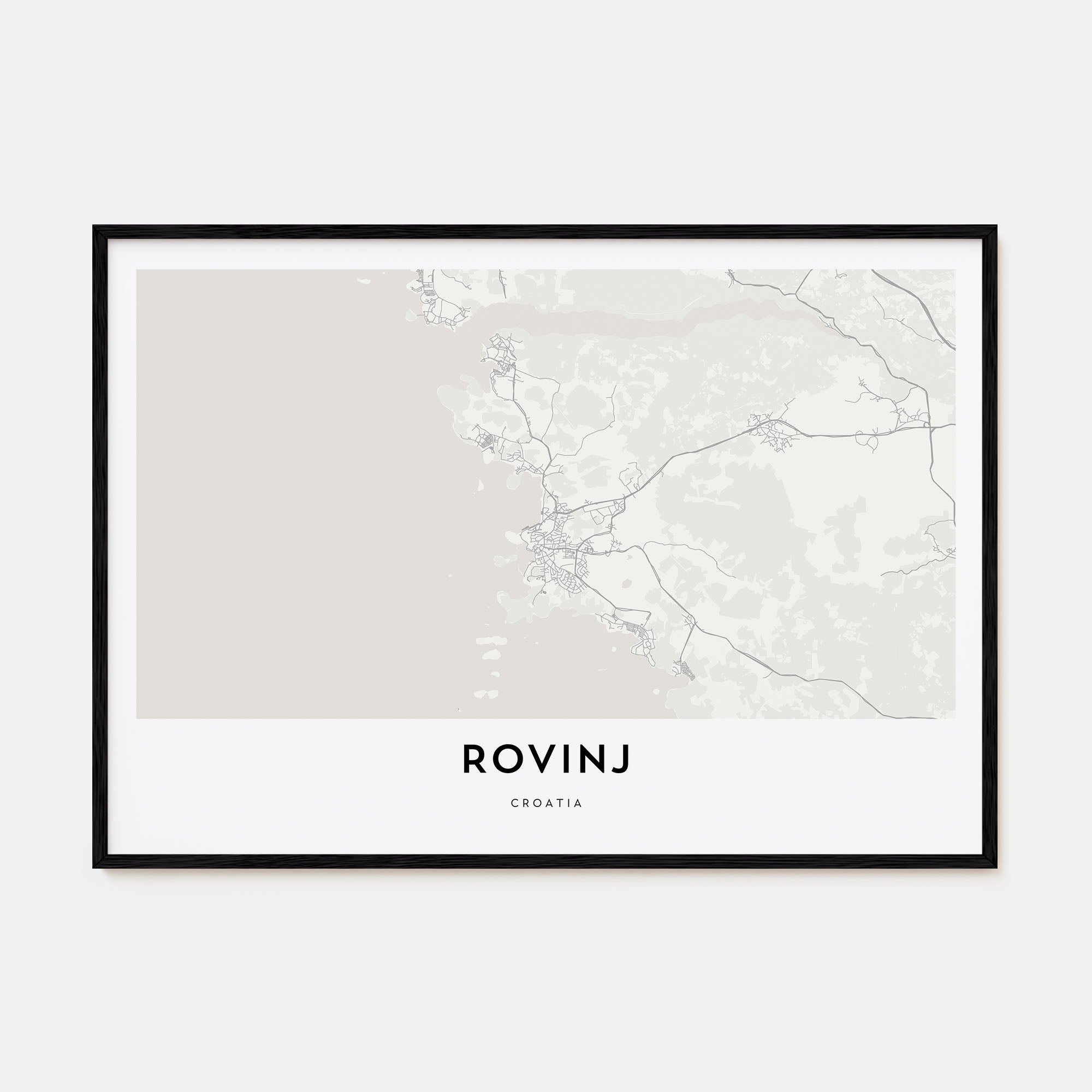 Rovinj Map Landscape Poster