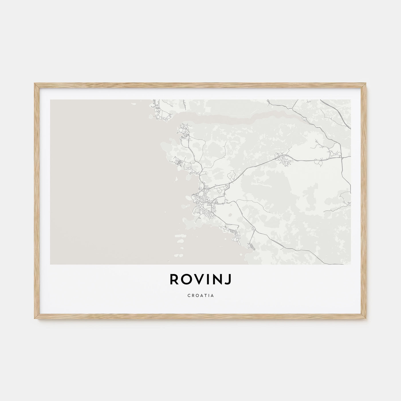 Rovinj Map Landscape Poster