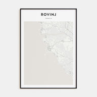 Rovinj Map Portrait Poster