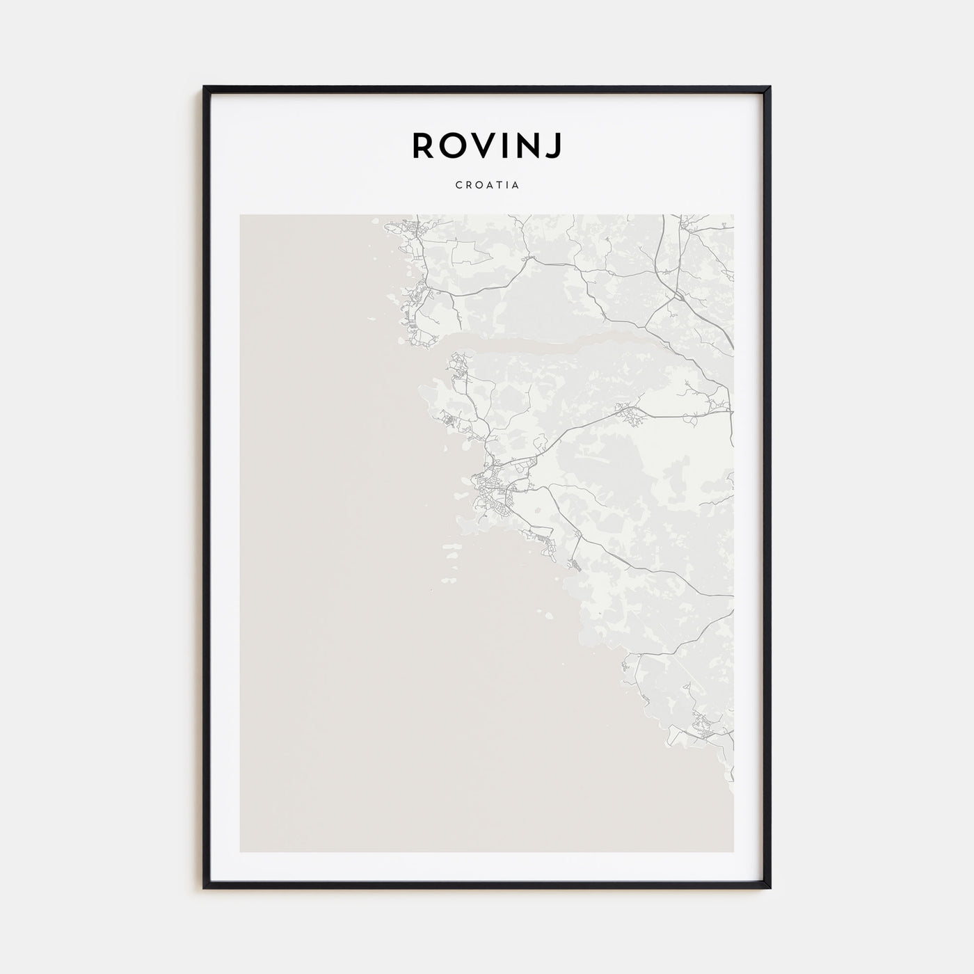 Rovinj Map Portrait Poster