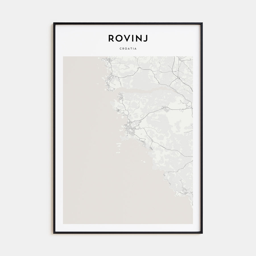Rovinj Map Portrait Poster