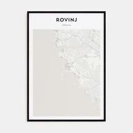 Rovinj Map Portrait Poster