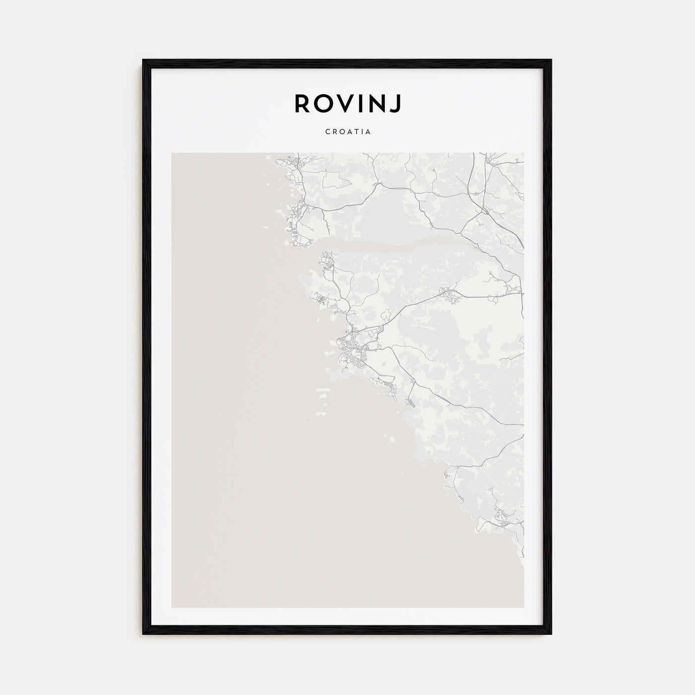 Rovinj Map Portrait Poster