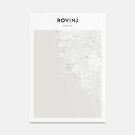 Rovinj Map Portrait Poster