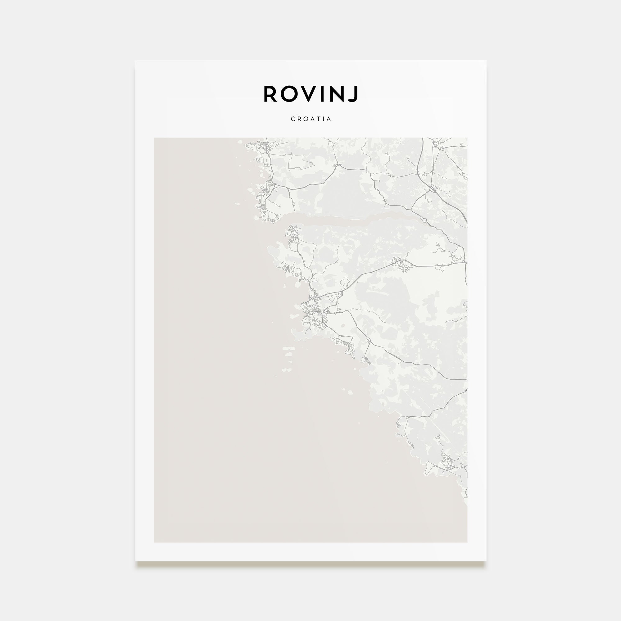 Rovinj Map Portrait Poster