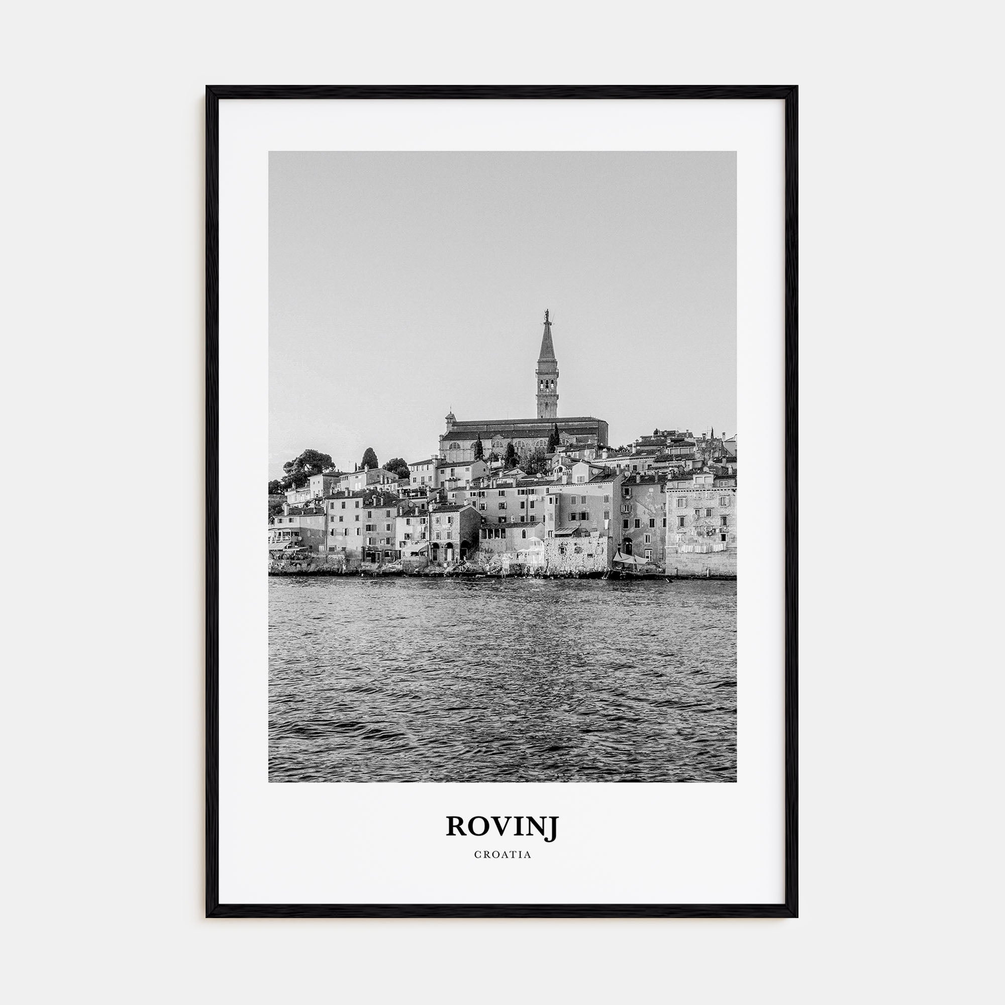 Rovinj Portrait B&W Poster