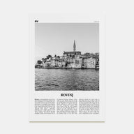 Rovinj Travel B&W Poster