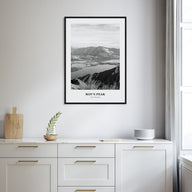 Roy's Peak Portrait B&W Poster