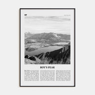 Roy's Peak Travel B&W Poster
