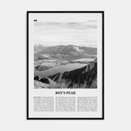 Roy's Peak Travel B&W Poster
