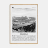 Roy's Peak Travel B&W Poster
