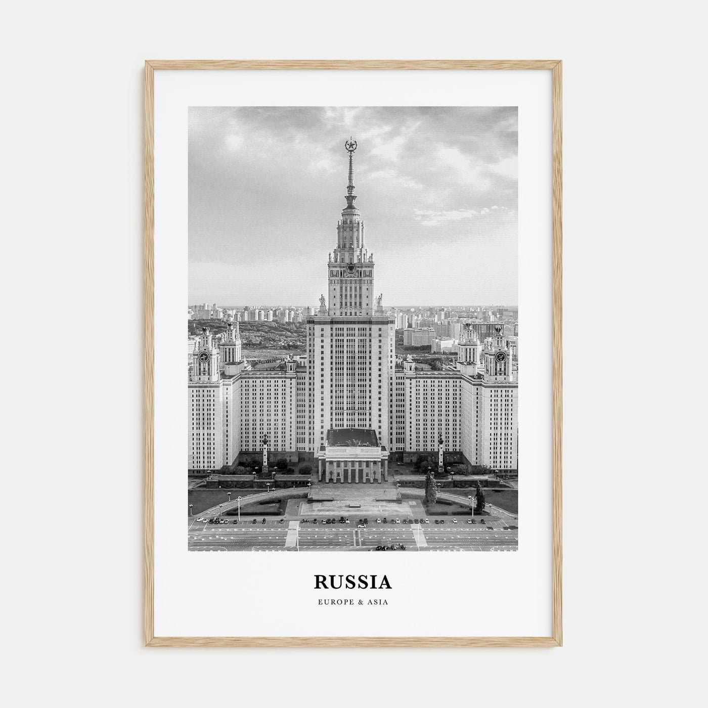 Russia Portrait B&W Poster