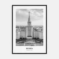 Russia Portrait B&W Poster