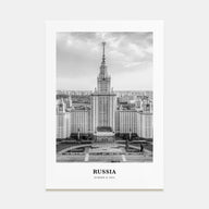 Russia Portrait B&W Poster