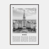 Russia Travel B&W Poster