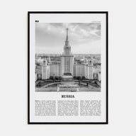 Russia Travel B&W Poster