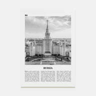 Russia Travel B&W Poster
