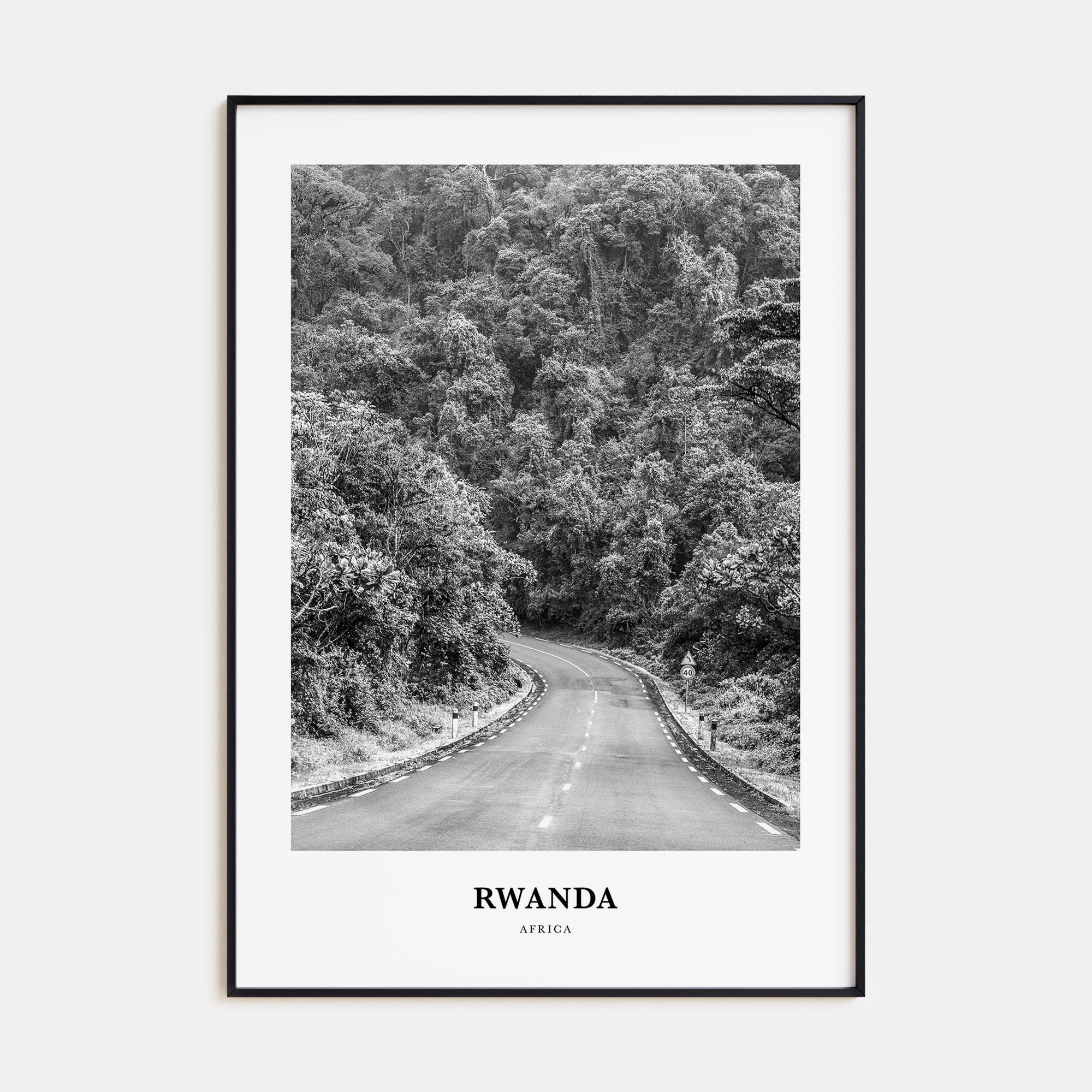 Rwanda Portrait B&W Poster