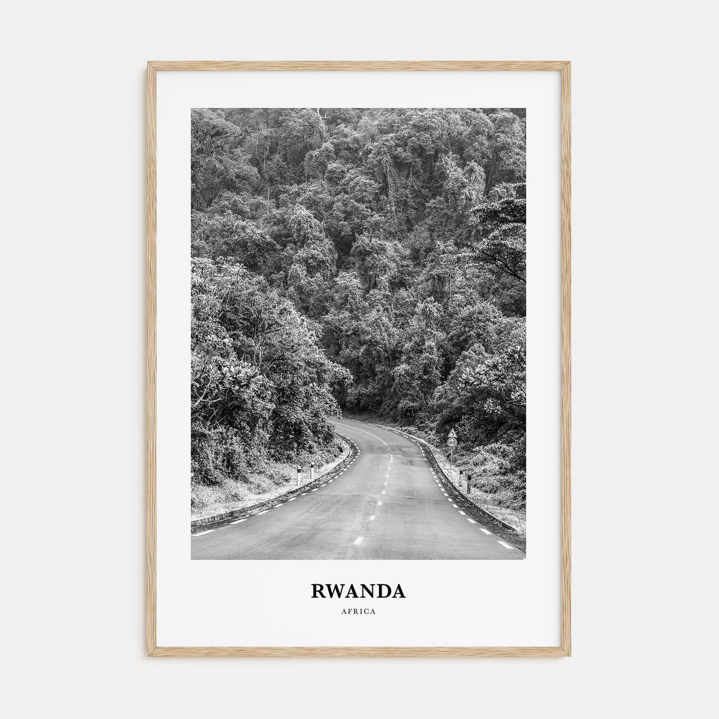 Rwanda Portrait B&W Poster