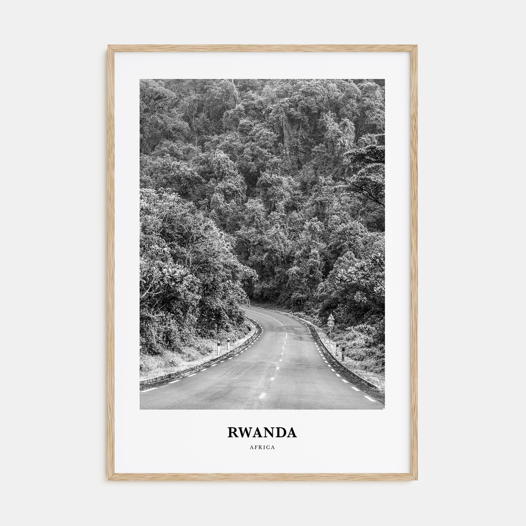 Rwanda Portrait B&W Poster