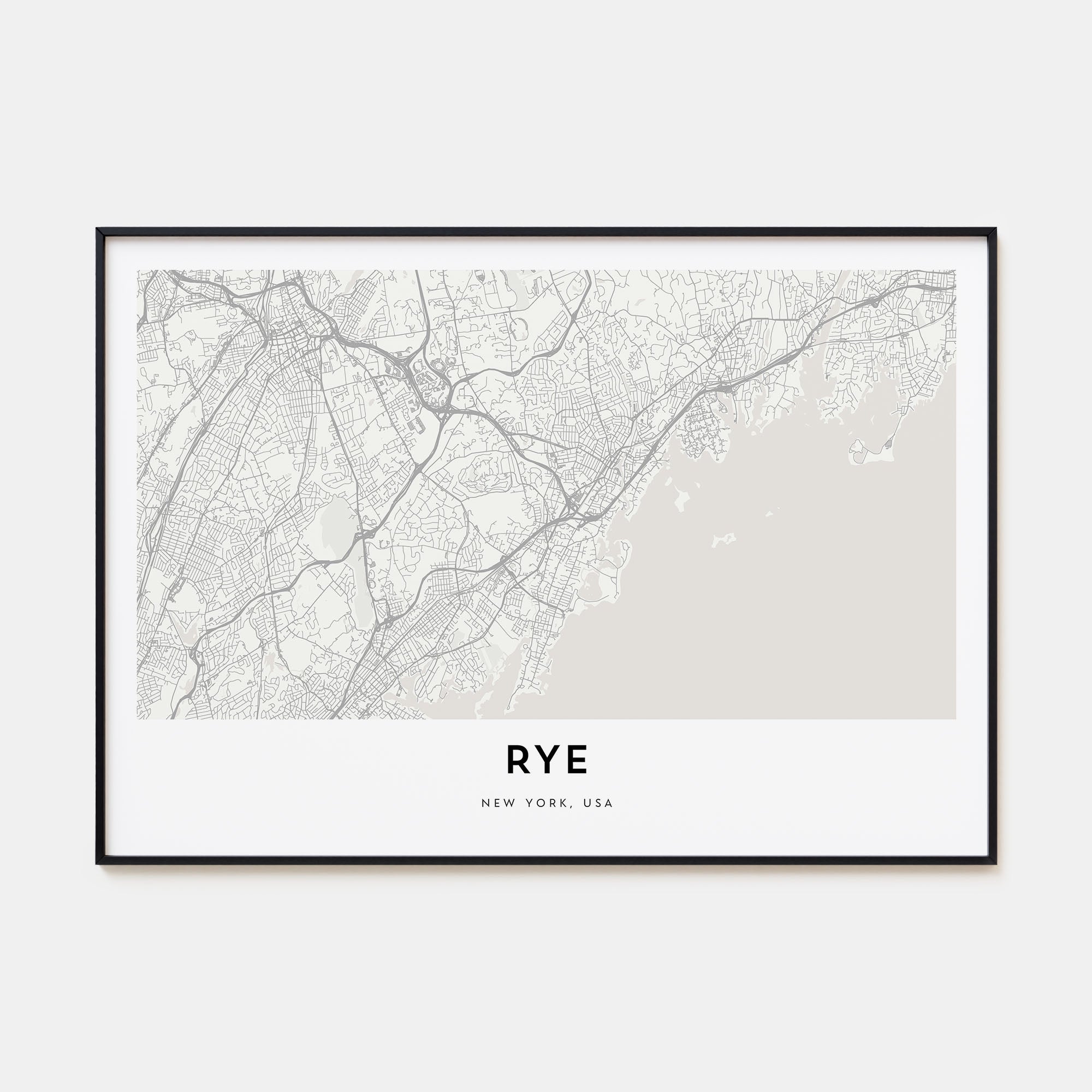 Rye Map Landscape Poster
