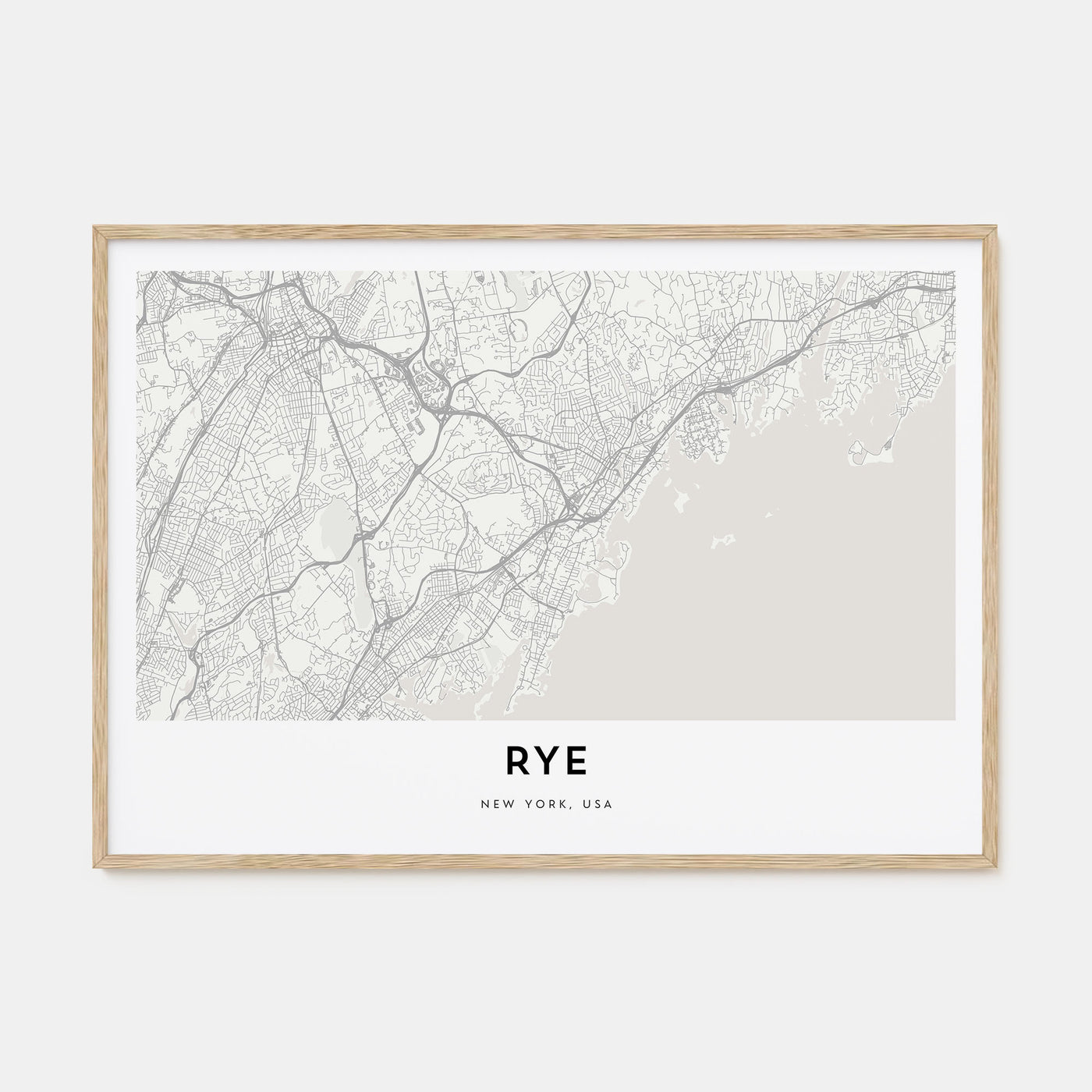 Rye Map Landscape Poster