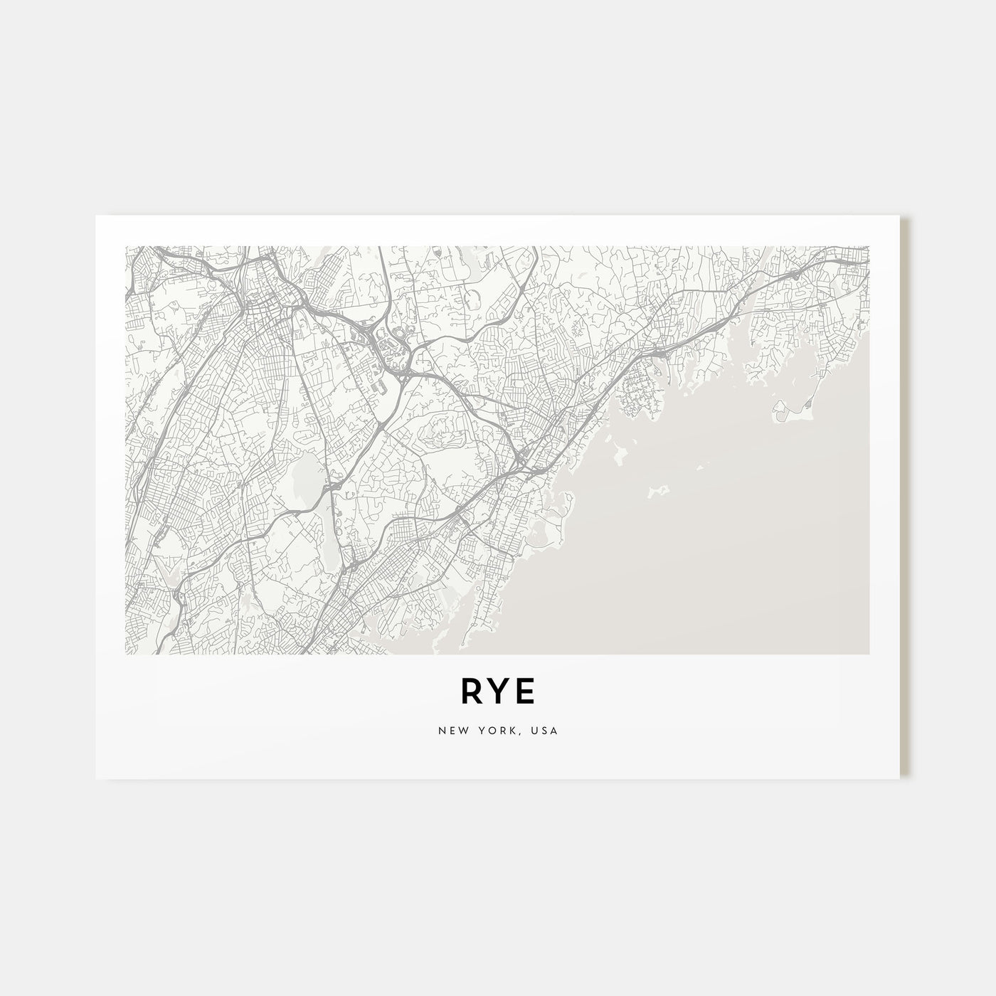 Rye Map Landscape Poster