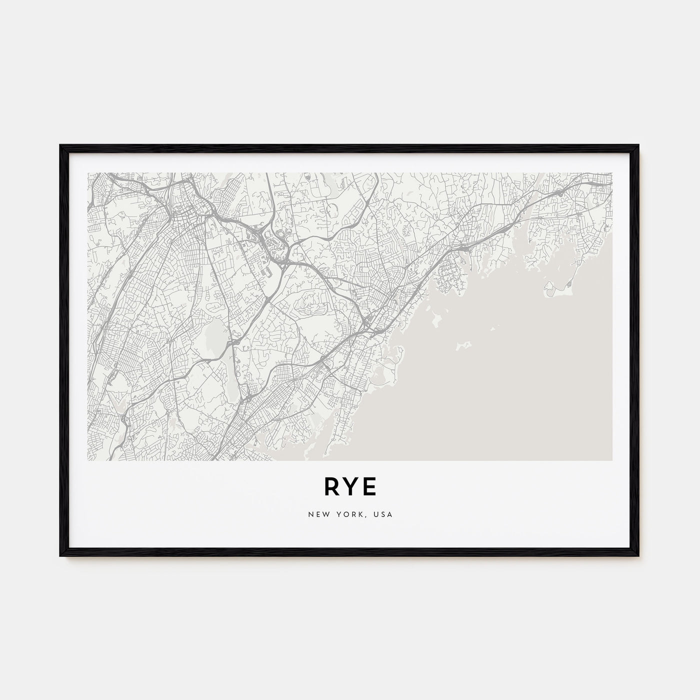 Rye Map Landscape Poster