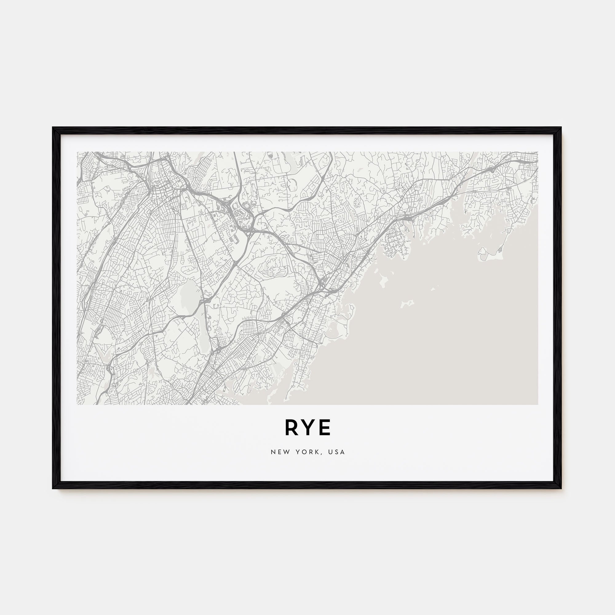 Rye Map Landscape Poster
