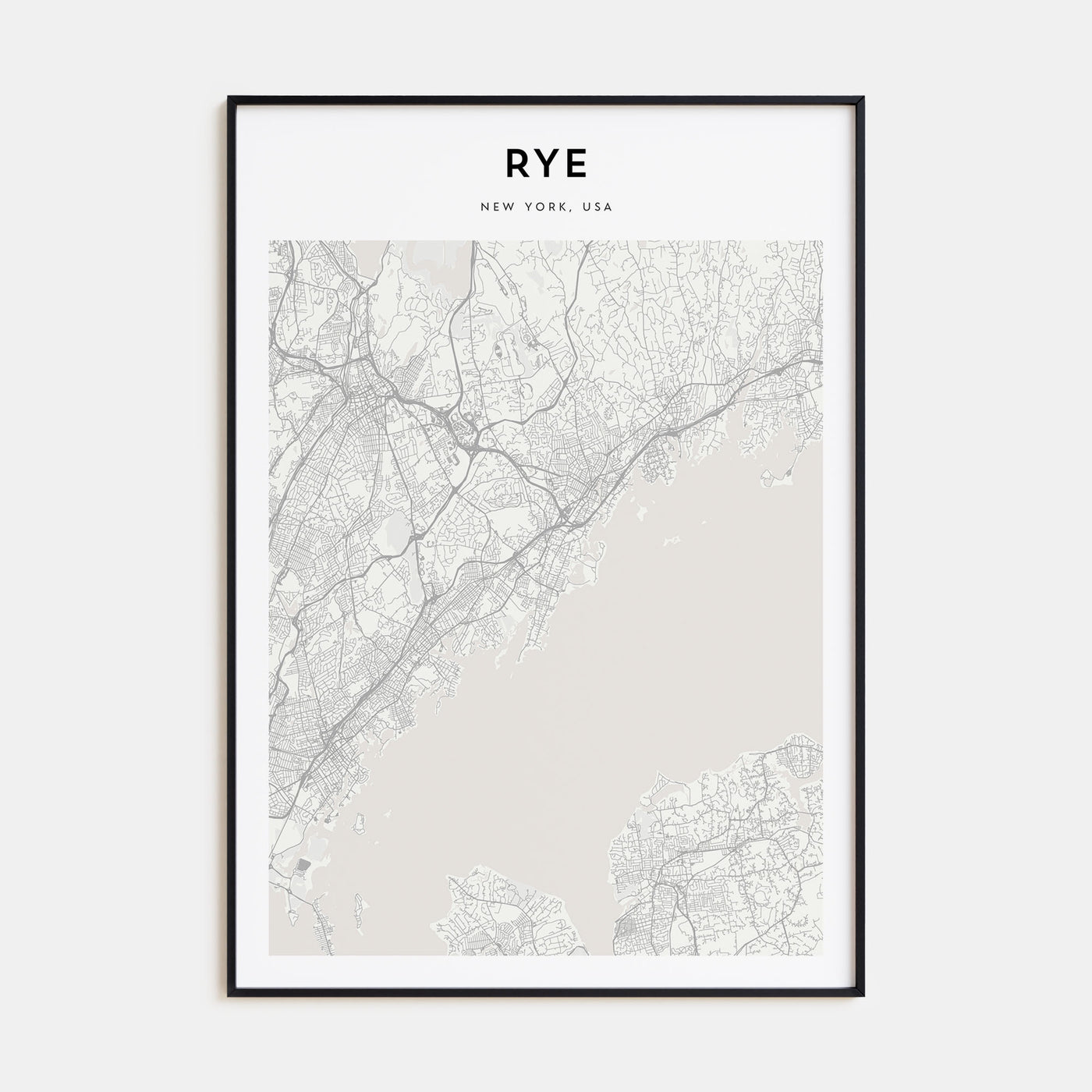 Rye Map Portrait Poster