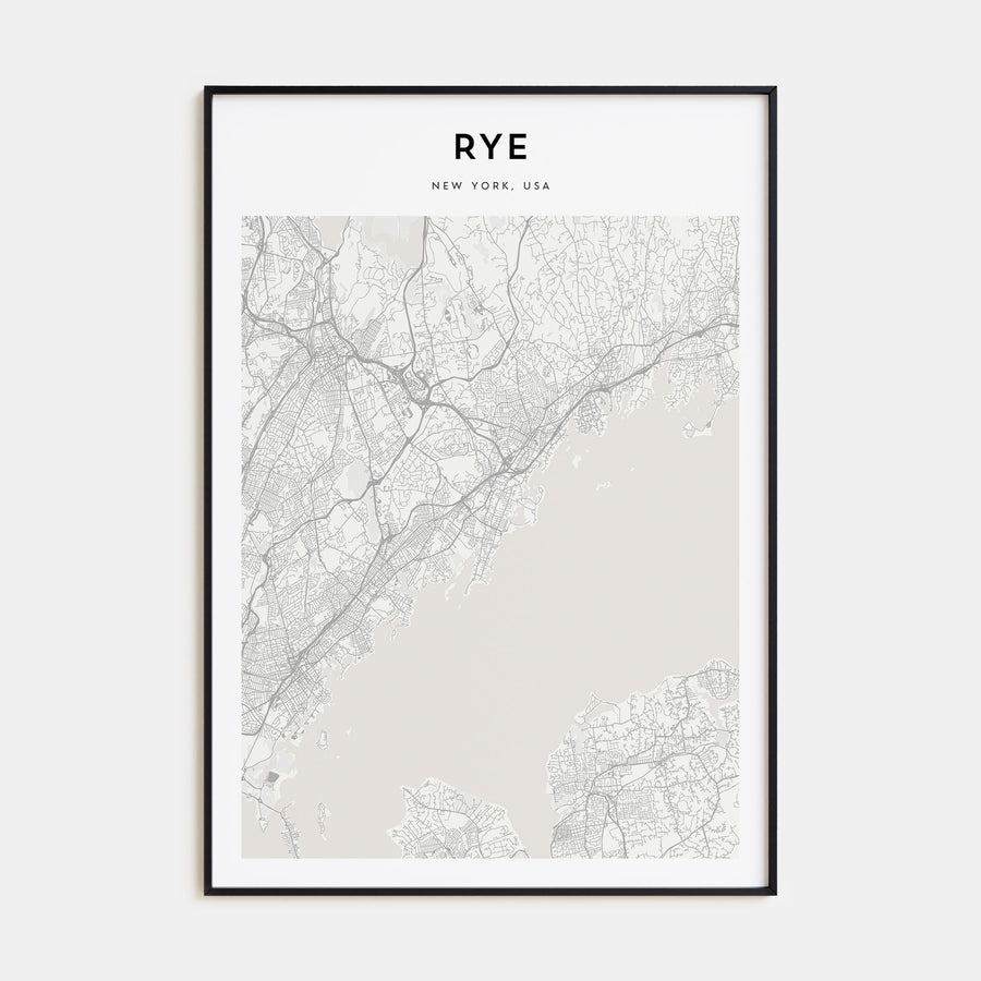 Rye Map Portrait Poster