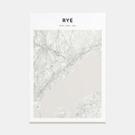 Rye Map Portrait Poster