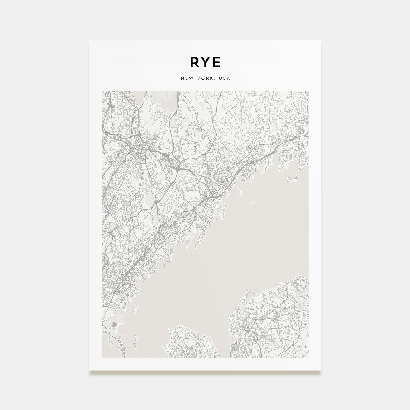 Rye Map Portrait Poster