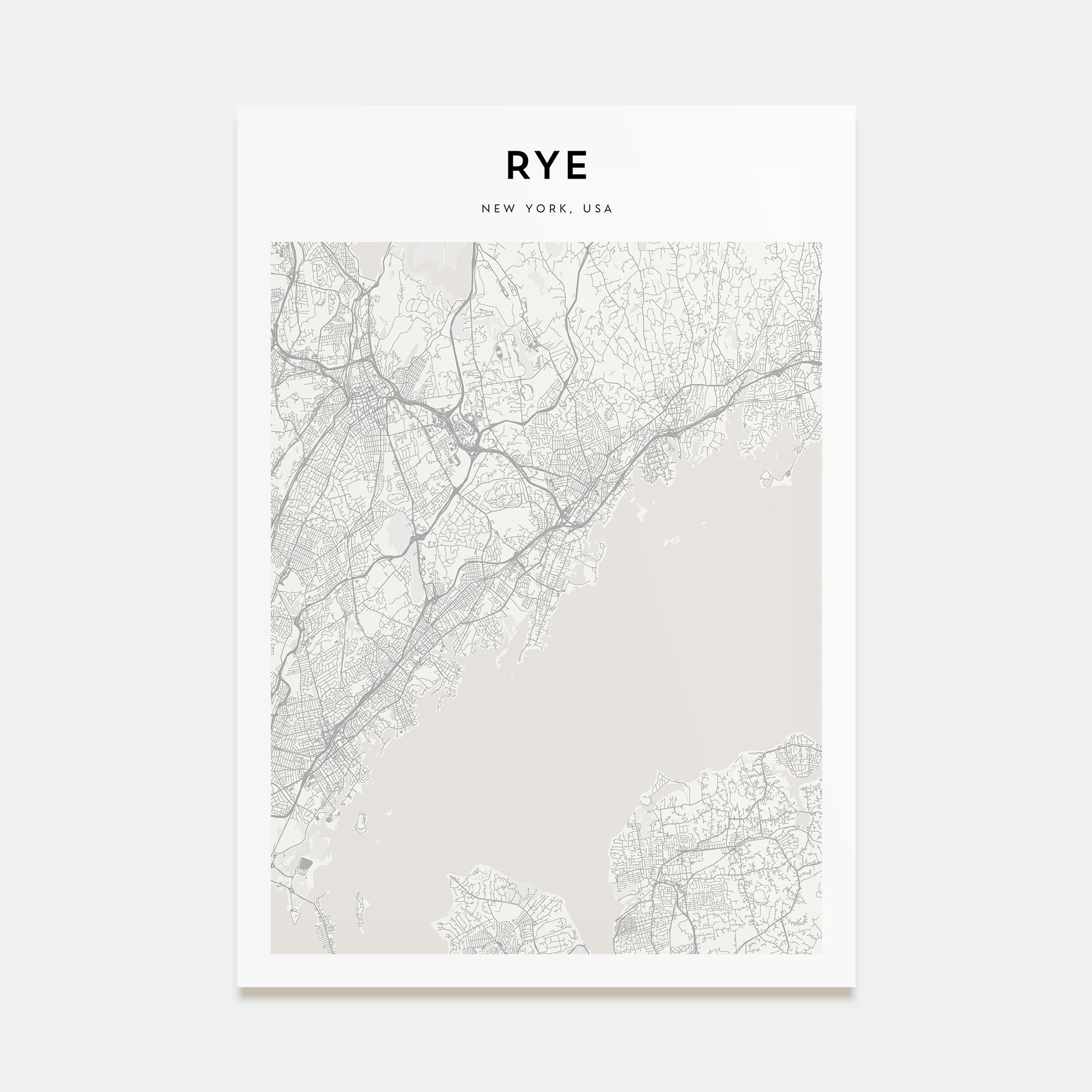 Rye Map Portrait Poster