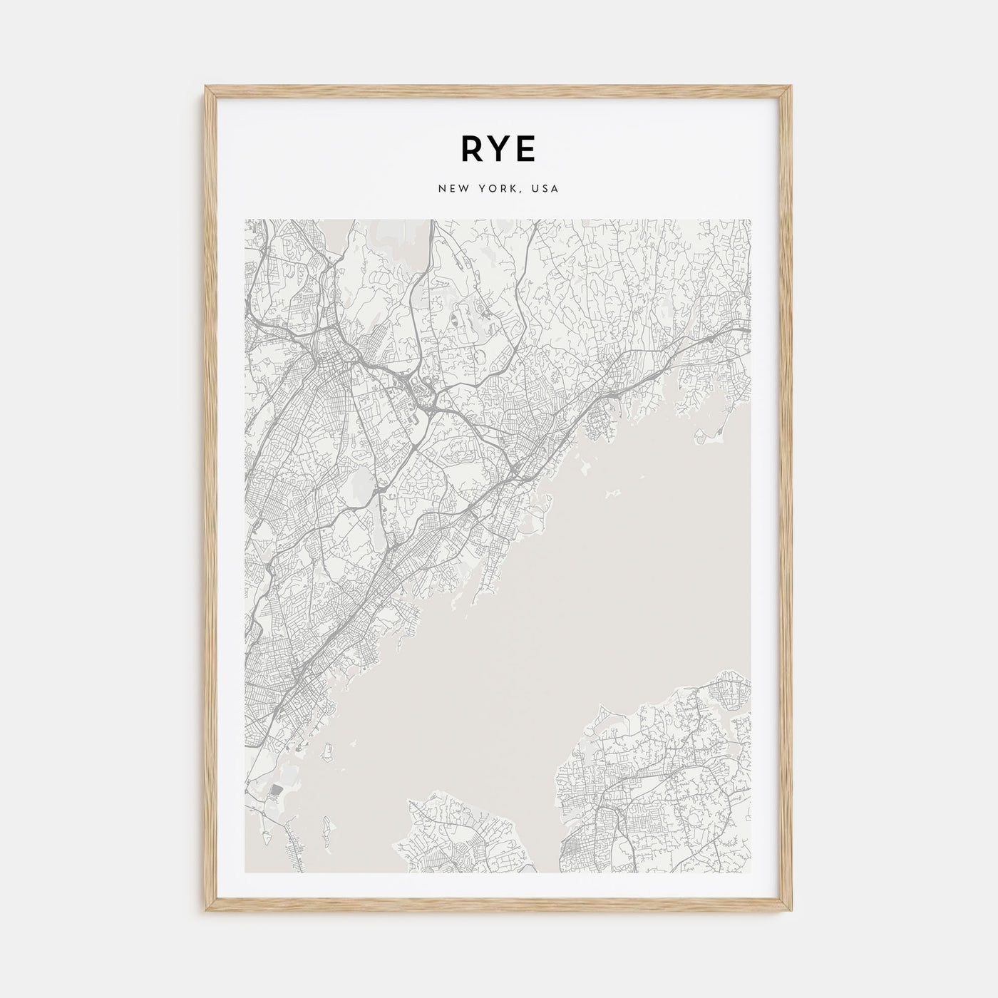 Rye Map Portrait Poster