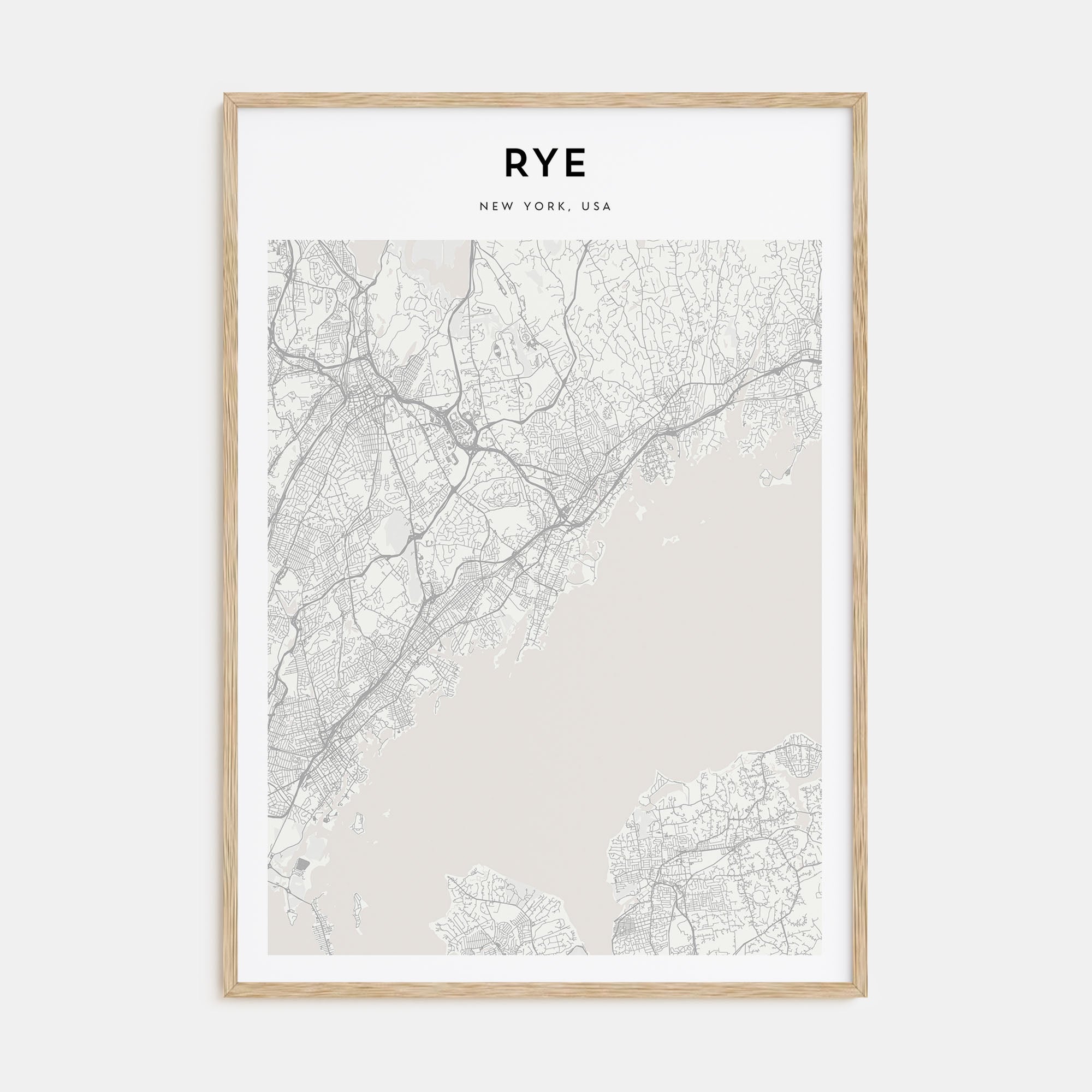 Rye Map Portrait Poster