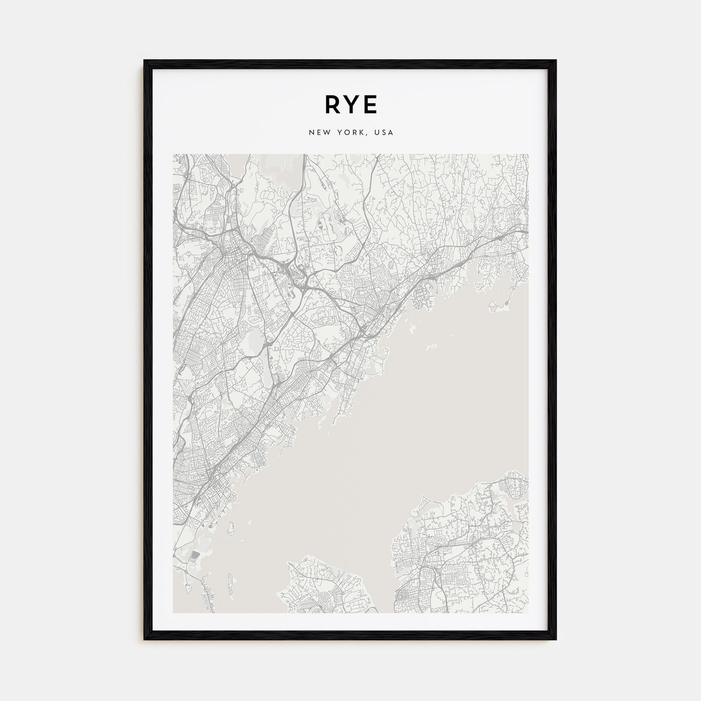 Rye Map Portrait Poster