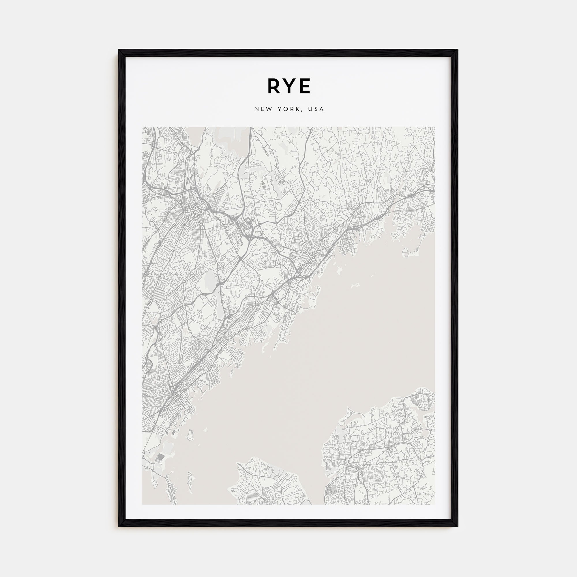 Rye Map Portrait Poster