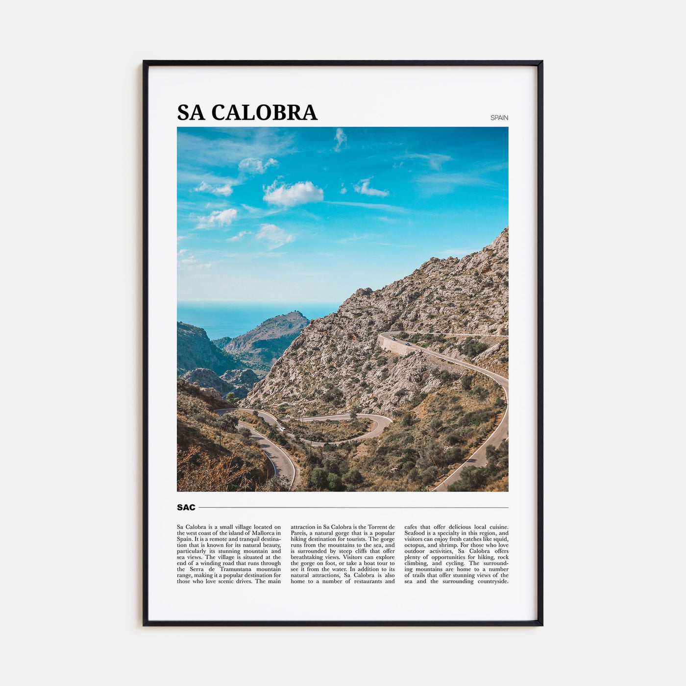 Sa Calobra Travel Color Poster