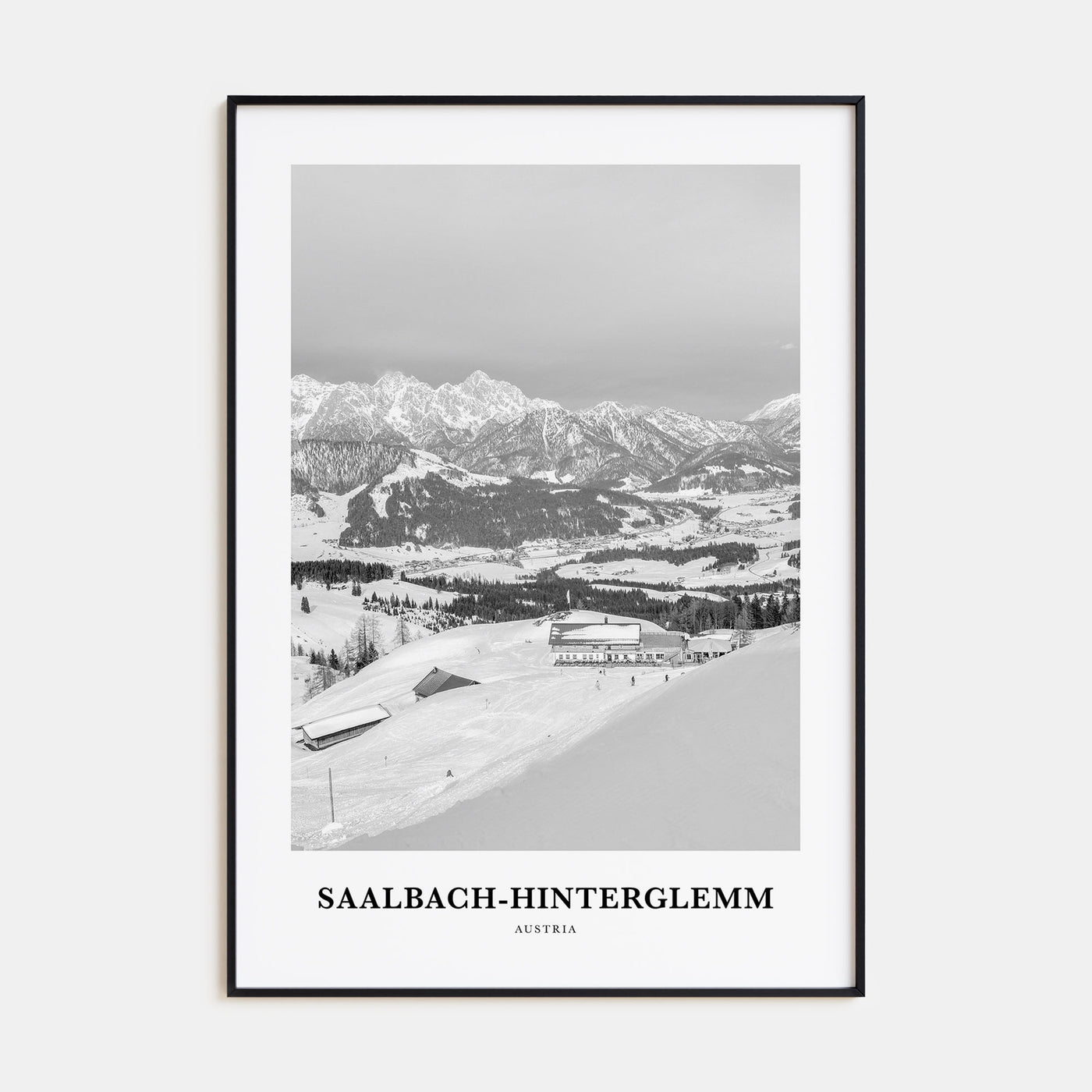 Saalbach-Hinterglemm Portrait B&W Poster